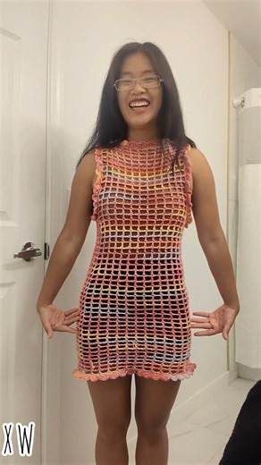 Crochet Swim Cover Up Dress #crochet #oddlysatisfying #fiberart
