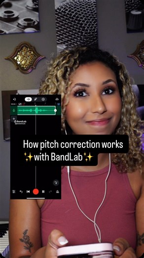 Jenane on Instagram: "Learning how pitch correction REALLY works with @bandlab 落A lot of people don’t realize pitch correction happens on a scale, and it does NOT mean you can’t sing in tune on your own. It just smooths out the vocal and makes the sound more high quality in a digital environment!"