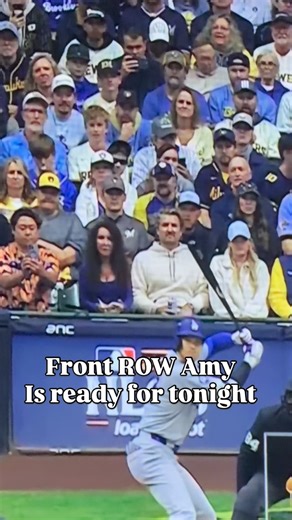 NLCS Game in Milwaukee Front row AMY is ready as well #milwaukee #nlcs @brewers @dodgers #wisconsin | Brandon Burkholder