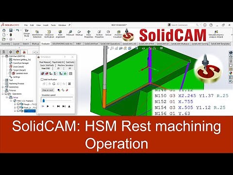 SolidCam Machining : HSM Rest machining Operation