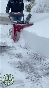 Clearing a Huge Snow Pile with an Old Snowblower