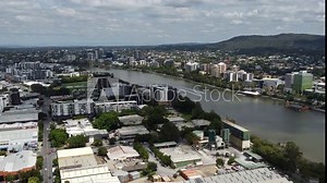 Brisbane, Australia the 2032 Olympic City skyline and the Brisbane River