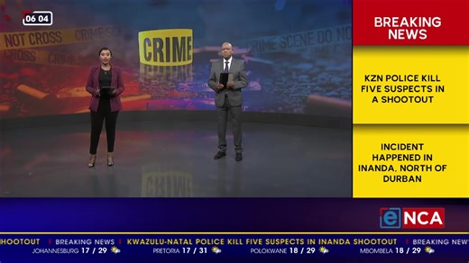 [BREAKING NEWS] Police have shot and killed five wanted suspects during a shootout. The incident happened this morning in the Bester area of Inanda, north of Durban. The men were wanted for murder, attempted murder and armed robbery. #DStv403 #TheSouthAfricanMorning #DStv194 #QuestionThinkAct https://www.enca.com/news-top-stories/inanda-shootout-leaves-five-suspects-dead | eNCAnews