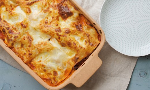 Sunshine-packed roasted Mediterranean vegetable lasagne recipe