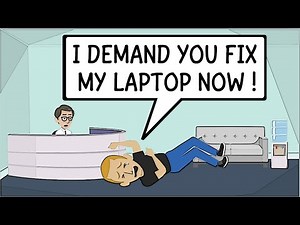 Childish Dad Throws a Tantrum at a Computer Repair Center