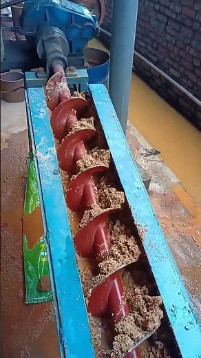 Water-washed sand screw conveyor #screwconveyor