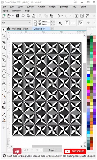 geometric shapes 3D Pattern #coreldrawtips