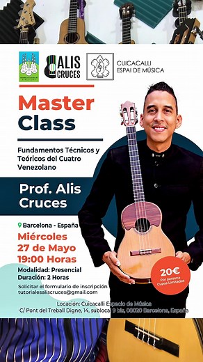 Clase Magistral de Cuatro Venezolano en Barcelona