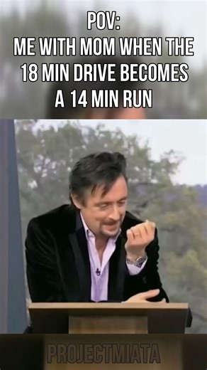 ProjectMiata on Instagram: "Family drives are usually calm and measured, but small moments of adrenaline can turn a simple trip into a fun mini-challenge. Drivers often instinctively push corners, optimize lines, and make subtle “improvements” — even in mundane cars. The meme captures the humor and tension of balancing fun with responsibility. It’s relatable to anyone who’s ever taken a normal route and accidentally made it a personal best run. Sometimes, even a mom-approved drive can become an 