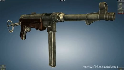 MP-40冲锋枪 模型3D拆解科普