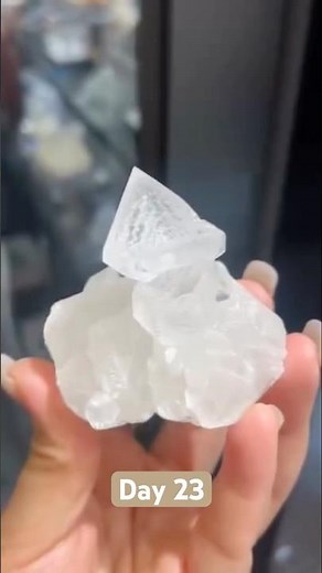 Triangle Calcite! Natures Geometric Crystal! 🤍 subscribe for daily crystals! ✨