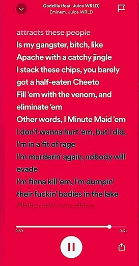 Godzilla by Eminem (ft Juice WRLD)- lyrics video