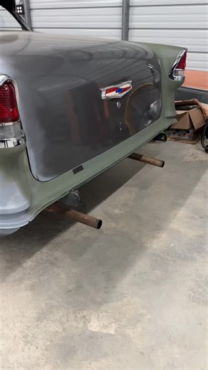 55 Belair coming soon. Going to be a problem in these streets. All metal work complete. Time to take it off the frame. #builtnotbought #chevrolet #55belair #corleoneforged | Terrence Lewis