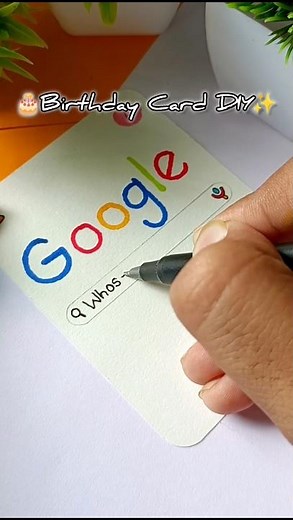 Google Style Birthday Card DIY 🎂 #birthdaycard #birthday #diy