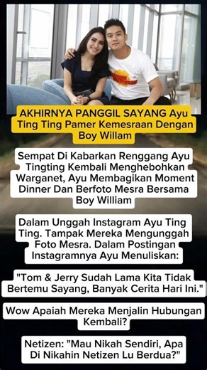 ayu tingting pamer kemesraan Dengan boy William #shortfyp #masukberanda #harusberanda #videoshort