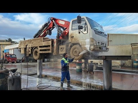 Insane Elevated Truck Wash! Full Undercarriage Pressure Cleaning Transformation 🚿🚛