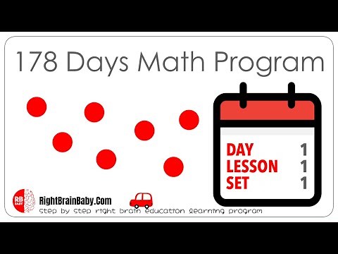 178 Days Baby Math Dots Flash Cards (DAY 1 - Day 5) 65 & 63 Day Shichida/Heguru/Glenn Doman Method