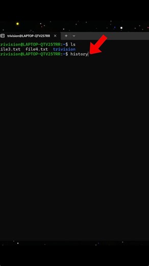 Linux History Command? #linux #viral #trend #trending #history #it #devops #softwate #ike #comment