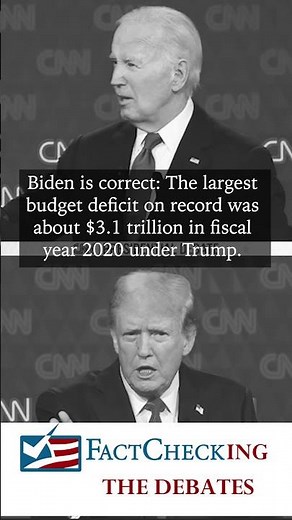 FactChecking the Biden-Trump Debate: Trump and Biden on the Federal Deficit #Biden #Trump #FactCheck