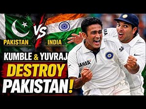 India Nearly Humiliate Pakistan | Kumble & Yuvraj Destroy Pakistan | India Almost Bowl Pakistan Out!
