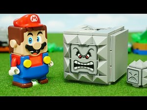 LEGO Super Mario stopmotion「thwomp family everyday life」マリオのアニメ「ドッスン親子の日常」