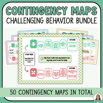 Behavior Management CONTINGENCY MAPS Bundle Visual Behavior Supports SEL No Prep