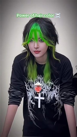 power of hair color ☠️☠️ #trollface #trolledit #hairtransformation #shorts