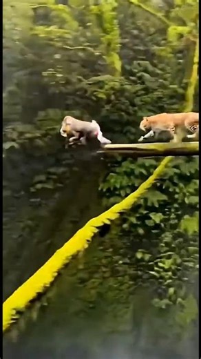 Nature’s 😱 Most Intense Chase: Lion and Monkey High-Stakes Duel #shorts