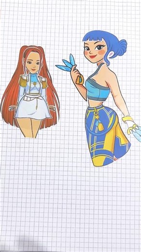 k-pop demon hunters Sticker book diy #demon #hunter #huntrix #mira #zoey #asmr #sticker