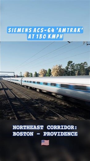 ACS-64 @ 130 kmph #trainsimworld #railway #usarailway #shorts #trainspotting #shortvideo