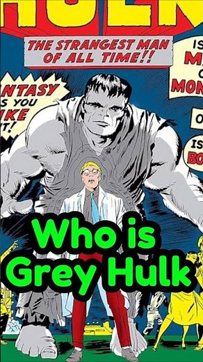 The original hulk was Grey in colour but why? #greyhulk #hulk #joefixit #marvelcomics