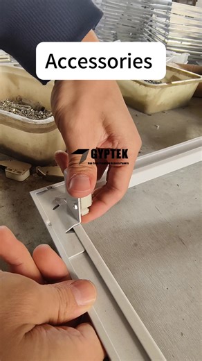 Do you know how a plaster access panel be manufactured Below is a detailed steps 1.Prepare all raw materials Aluminium profile, moisture resist gypsum board, brush seal, mini latch, screws, etc 2.Cut aluminium profile to proper length to make access panel frames 3.Assembly aluminum frame with steel accessories 4.Powder coating frames 5.At the 4th step at the same time cut gypsum board at a proper size 6.Fix brush seal on the inner frame 7.Install gypsum board into inner frame by drywall screw 8.