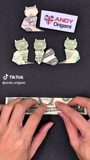 How to Make a Dollar Bill Origami Kitty Cat