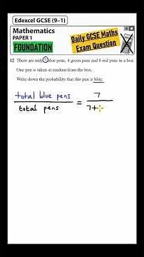 GCSE Maths Foundation - Daily Exam Question - Day 53 (Basic Probability)