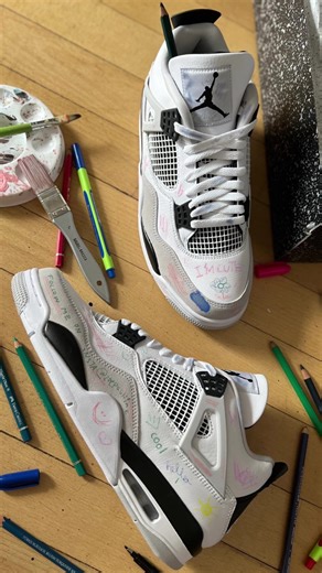 Custom Hand Made Air Jordans 4's Unboxing