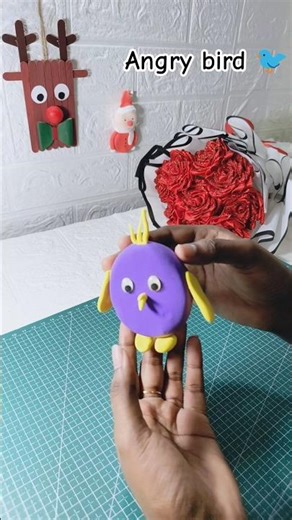 let's make angry bird with airdry clay #diyideas #angrybirds2#craftwithclay