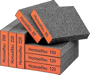 Sanding Block Sandpaper Sponge for Drywall: 8 Pack Wet Dry 60 80 120 180 220 280 Fine Medium Coarse Grit Sanding Sponge for Wood Metal Paint Furniture