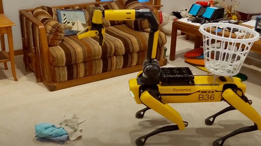 Boston Dynamics robo-dog Spot cleans, gardens and skips