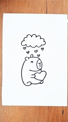 Capybara Drawing | Capibara #capibara #capybara #drawing #youtube #cartoon