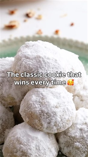 Kristine Rosenblatt | Kristine’s Kitchen on Instagram: "These Snowball Cookies are buttery, melt in your mouth cookies coated in powdered sugar. A favorite Christmas cookie that we make every year! ❄️ 🎄Comment “recipe” and I’ll DM you this easy holiday cookie recipe! You have to be following me for the message to go through. https://kristineskitchenblog.com/butter-snowballs/ #holidaybaking #christmascookies #cookies"