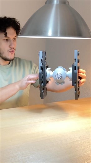 Huge Bricks Tie fighter - stl file in my bio #starwars #tiefighter #lego #afol #3D #3dprint