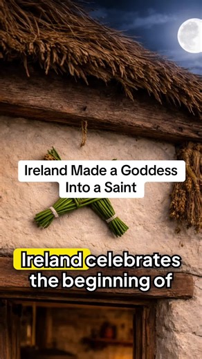 Ireland Made a Goddess Into a Saint ☘️ St. Brigid's Day marks the ancient Celtic festival of Imbolc and the beginning of spring, blending a 2,000-year-old fire goddess tradition with Christian saint veneration that Irish families still celebrate with crosses, blessings, and open doors. Irish History, Irish Culture, Irish Heritage, Irish Storytelling, The Irish Remembered, Celtic Traditions, Irish Pride, St. Brigid's Day, Imbolc, ancient festivals #StBrigidsDay #IrishHistory #CelticTraditions #Im