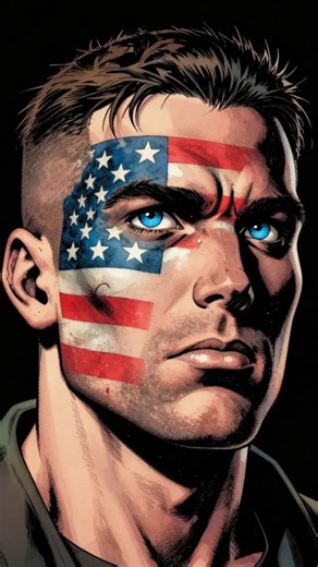 Joshua Galbreath on Instagram: "Government made an anti-Cap soldier with an American 🇺🇲 Flag cut into his face. Nuke was a super soldier manipulated to fight the wrong battles. 😳 #marvel #captainamerica #comics #v..."