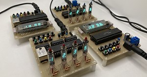 専用LSIを使用したVFD(蛍光表示管)デジタル時計の製作【専用基板化完了】 by je8vgn | elchika