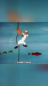 Popeye and his girlfriend Olive were playing Gomoku at sea.