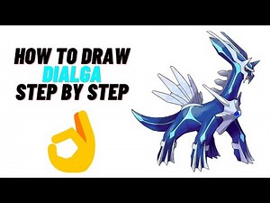 How to draw Dialga pokemon step by step. Very easy. Only for you