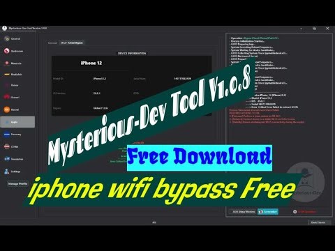 Mysterious-Dev Tool V1.0.8 Free Download iphone wifi byass Free