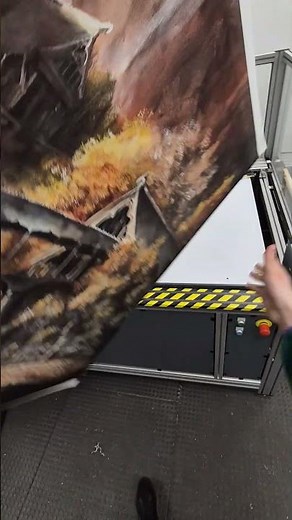 Stretching a landscape canvas on machine POV | MHP ST