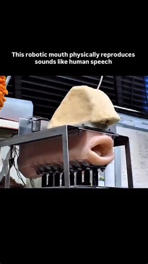 This robotic mouth physically reproducessounds like human speech #robotics #engineering #speech