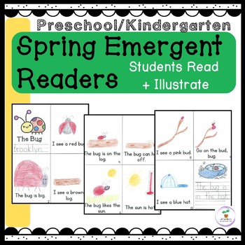 Spring Decodable Books Emergent Readers Kindergarten CVC Sight Words